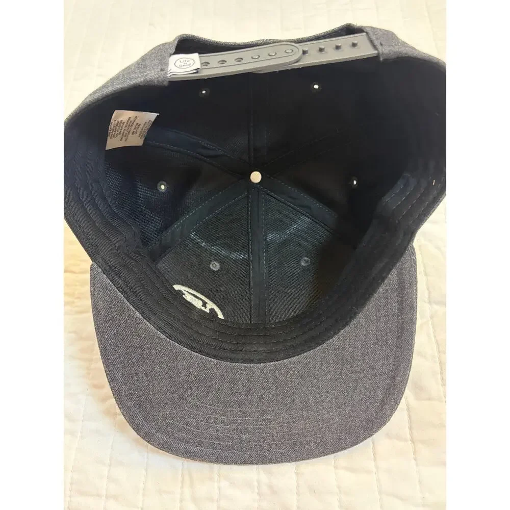 Life is Good Heather Charcoal Gray Circle Patch Snapback Hat - NWOT